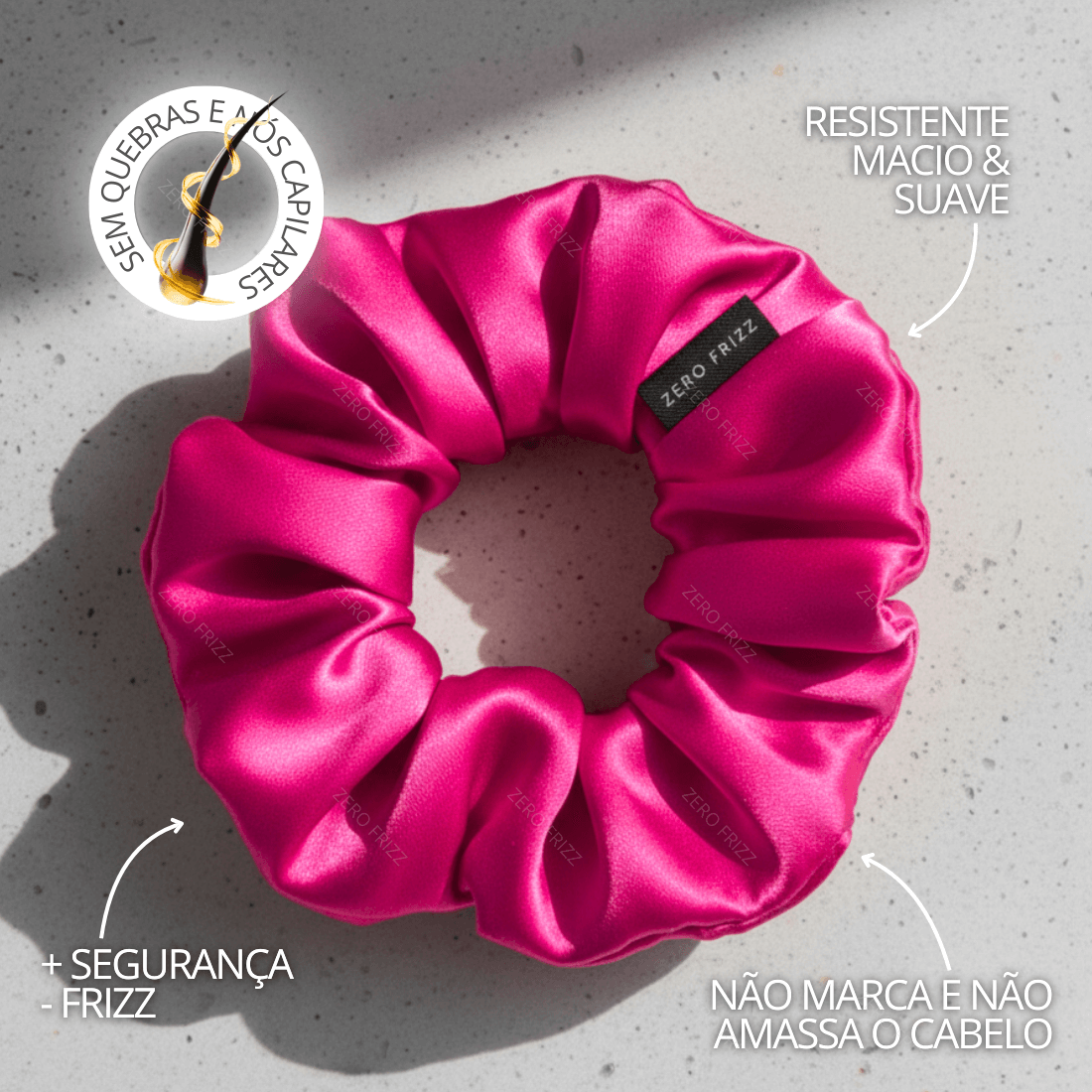 Kit Touca de Cetim Premium Anti Frizz com Regulador e Dupla Camada + Scrunchie de Cetim