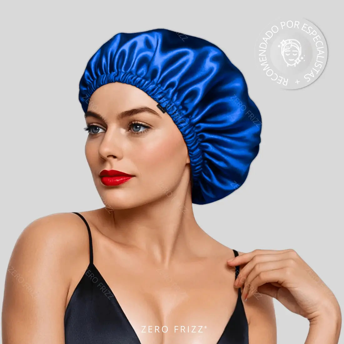 Kit Touca de Cetim Premium Anti Frizz com Regulador e Dupla Camada + Scrunchie de Cetim