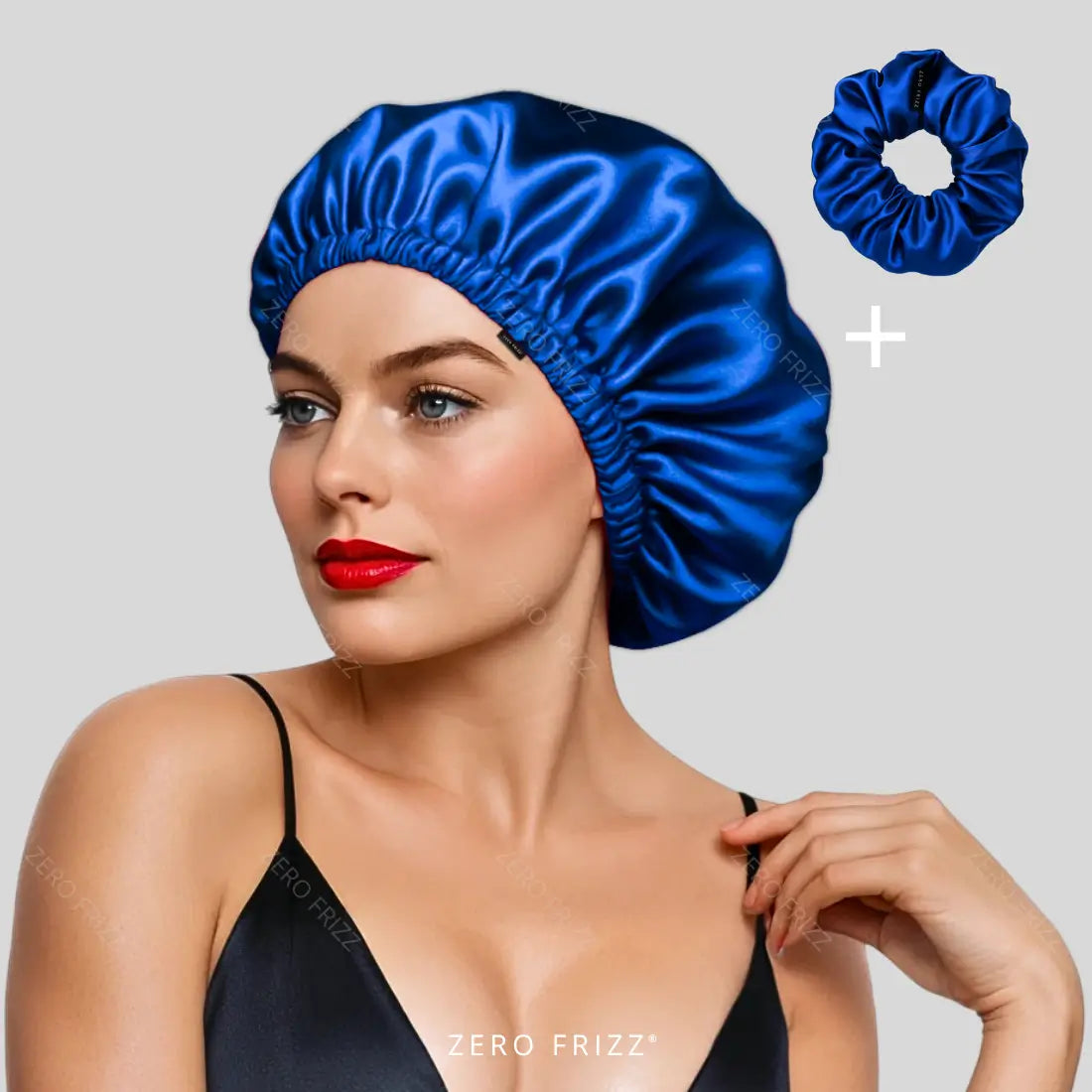 Kit Touca de Cetim Premium Anti Frizz com Regulador e Dupla Camada + Scrunchie de Cetim